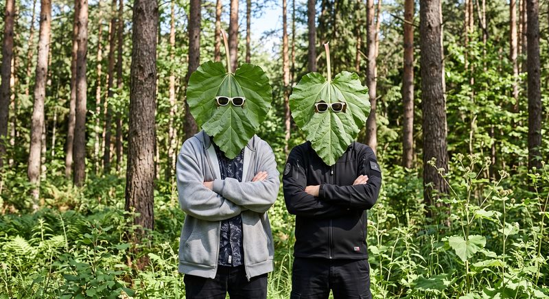 Drunk in forest
