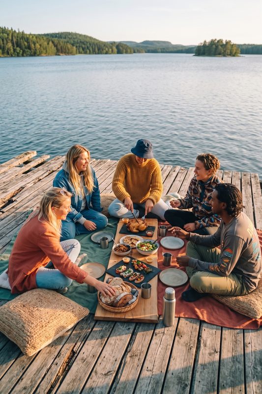 Lakeside picnic